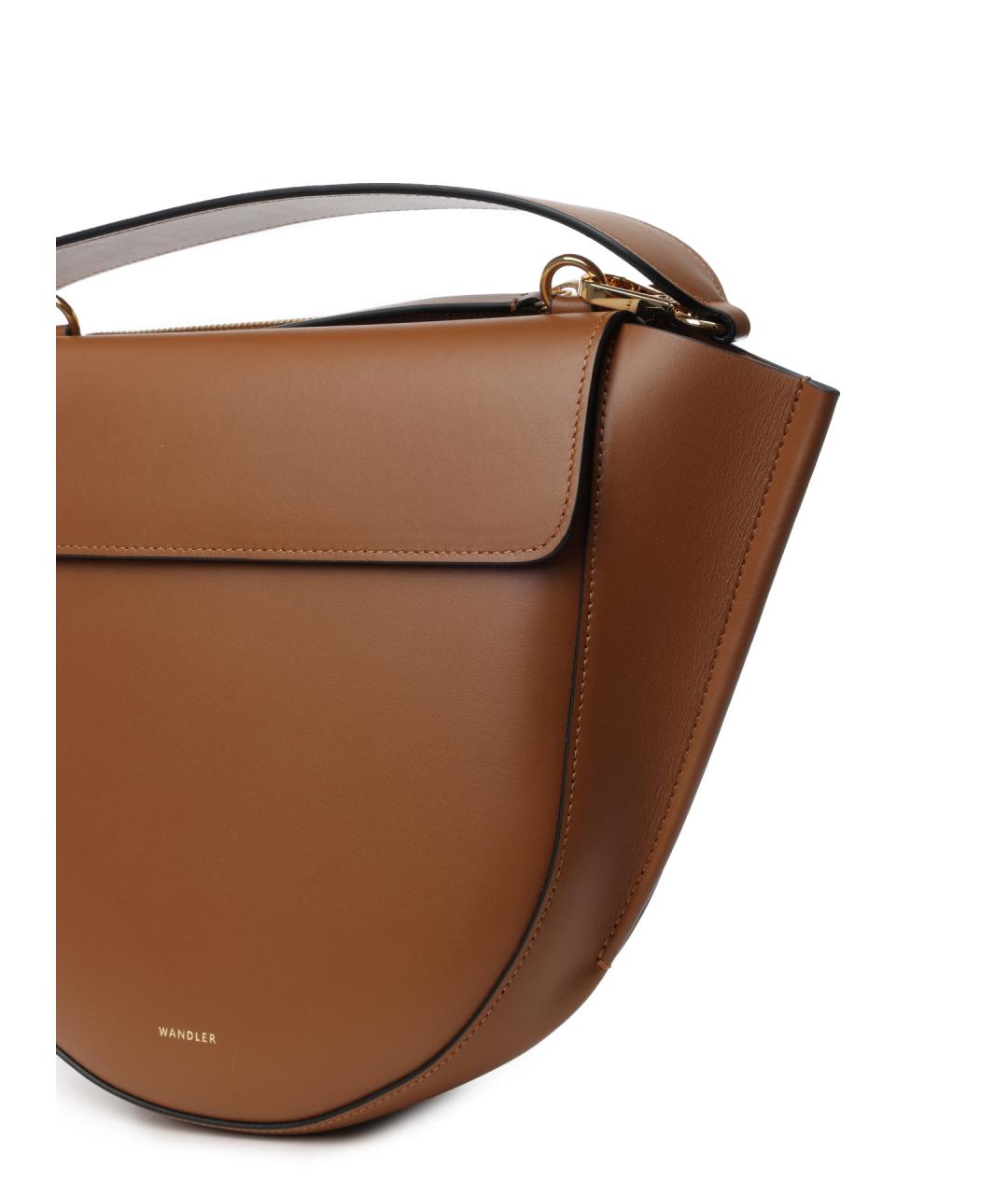 WANDLER Коричневая кожаная сумка через плечо, фото 5