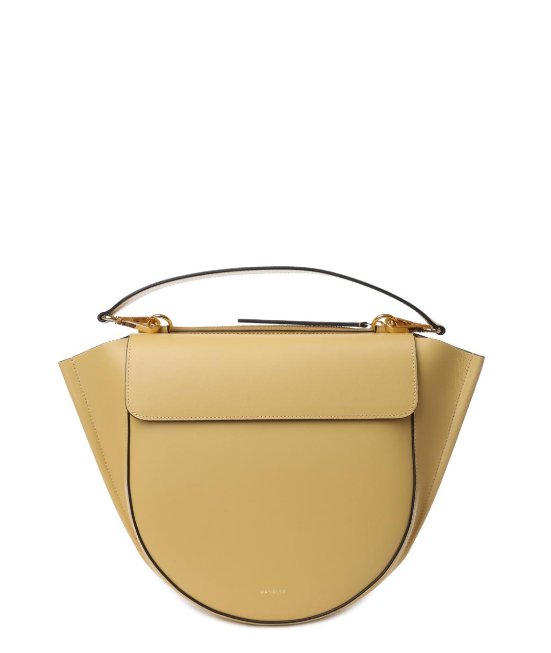 WANDLER Бежевая кожаная сумка через плечо, фото 1