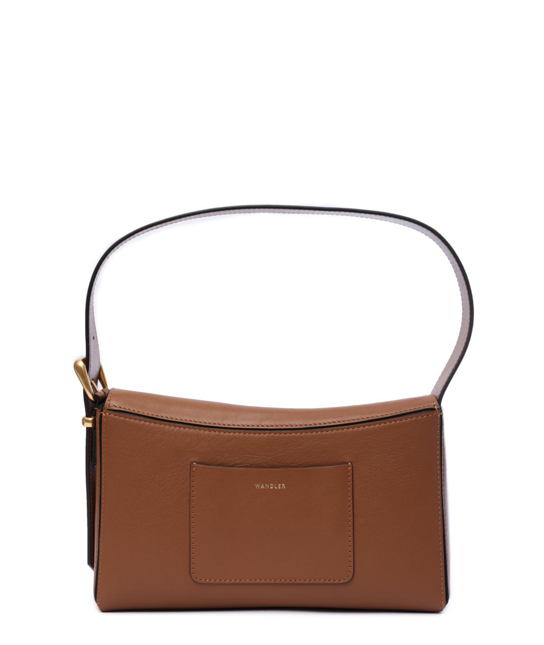 WANDLER Коричневая кожаная сумка через плечо, фото 4