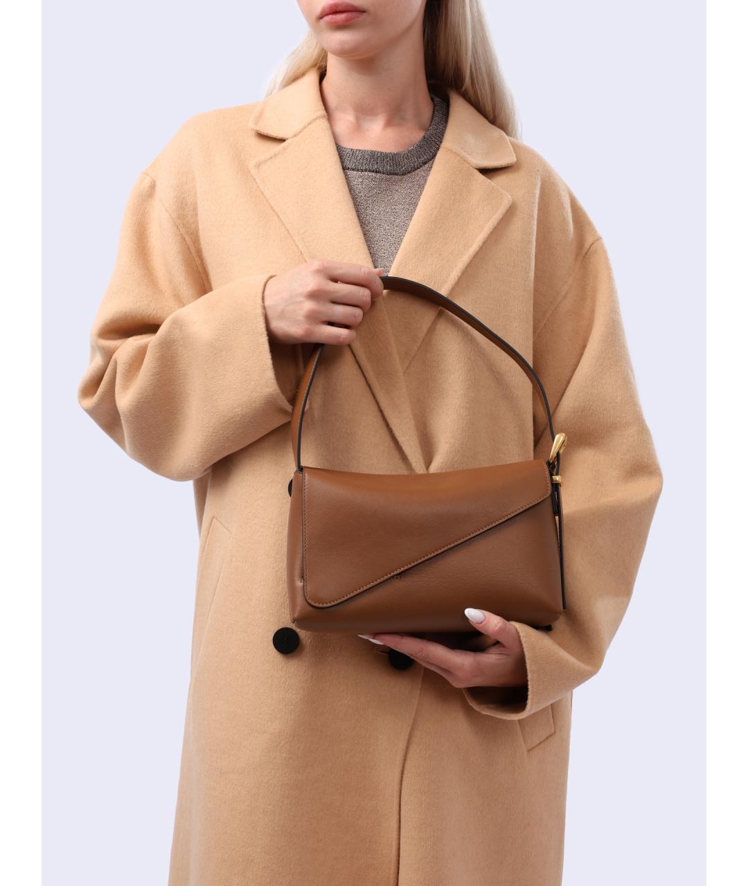 WANDLER Коричневая кожаная сумка через плечо, фото 2
