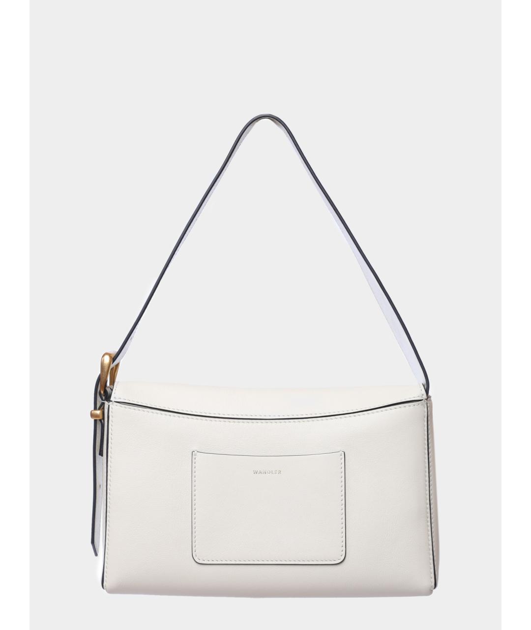 WANDLER Белая кожаная сумка через плечо, фото 3