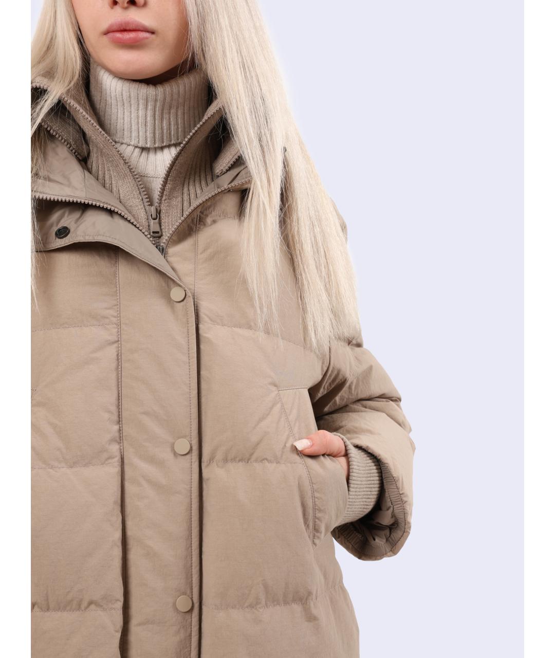 BRUNELLO CUCINELLI Бежевая полиамидовая куртка, фото 4