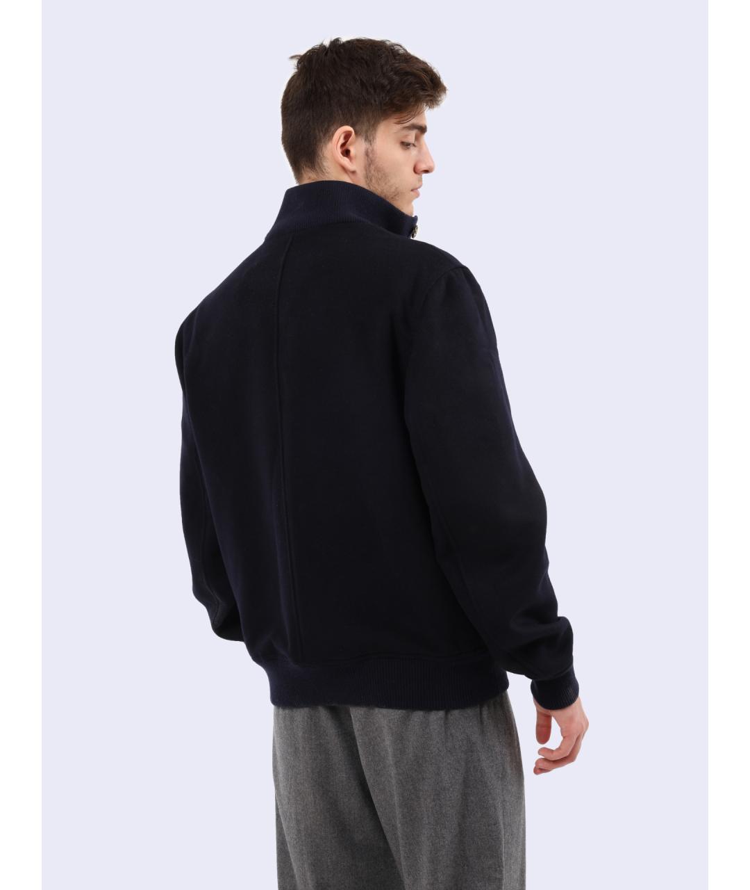 BRUNELLO CUCINELLI Темно-синяя шерстяная куртка, фото 2