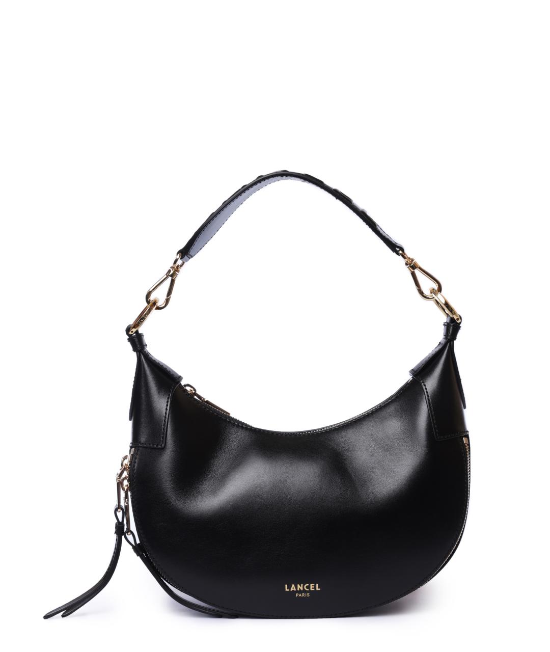 LANCEL Черная кожаная сумка через плечо, фото 1