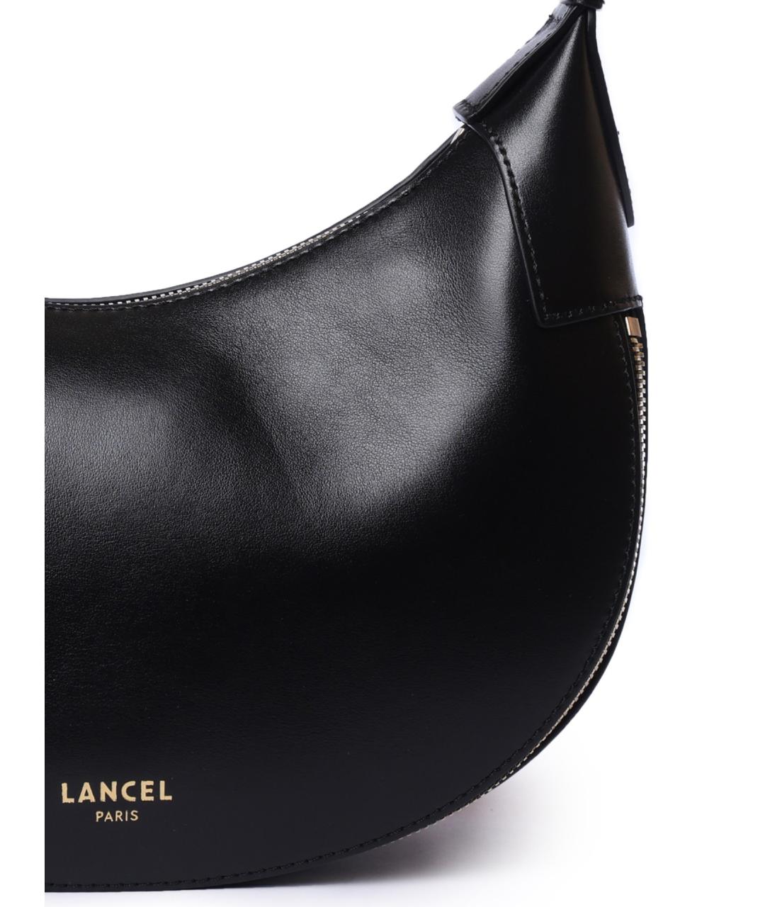 LANCEL Черная кожаная сумка через плечо, фото 4