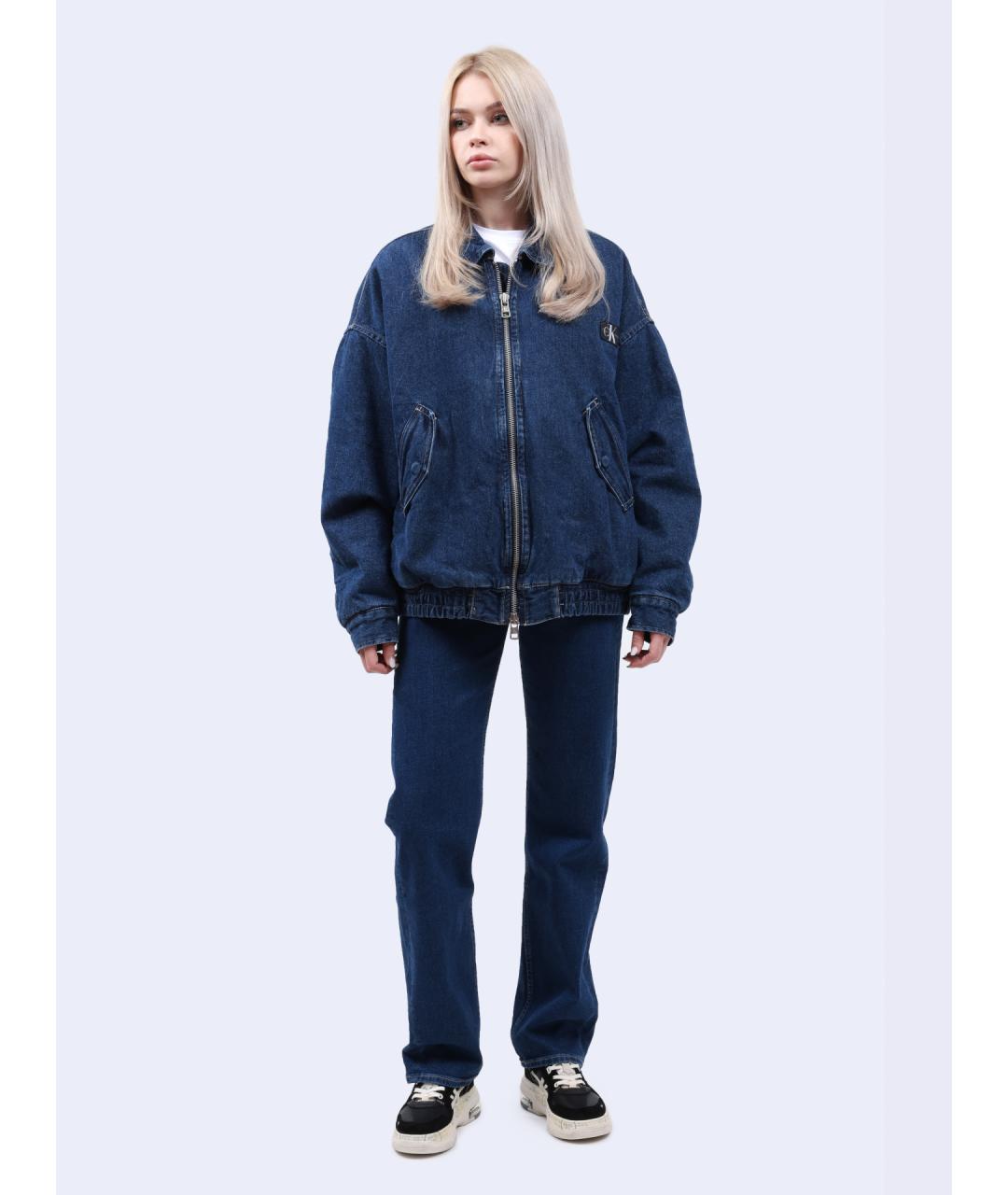 CALVIN KLEIN Синяя хлопковая куртка, фото 4