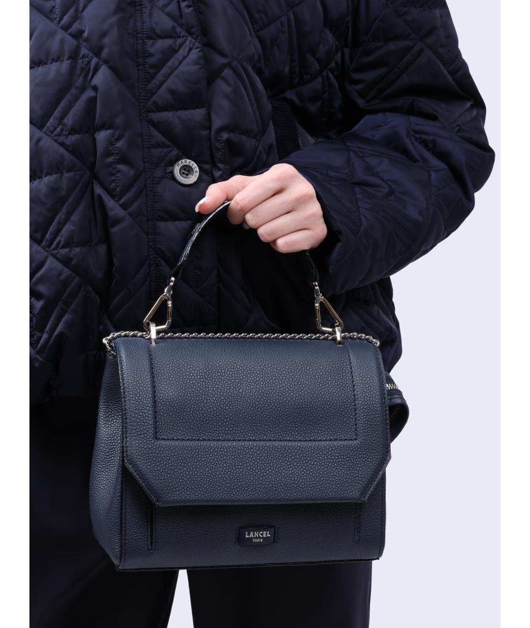 LANCEL Синяя сумка с короткими ручками, фото 2