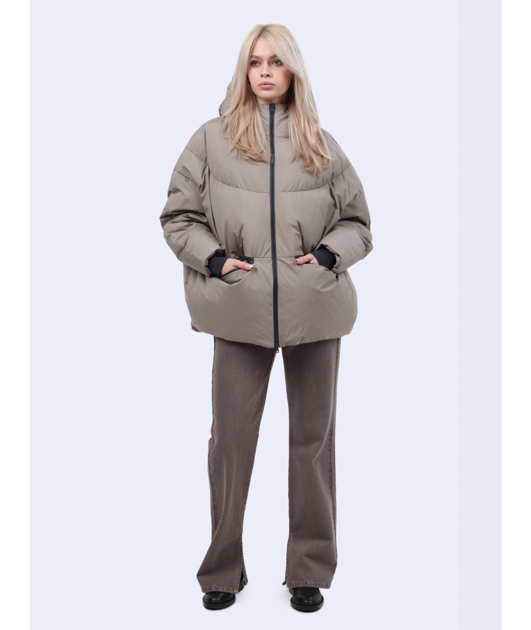 HERNO Серый полиамидовый пуховик, фото 2