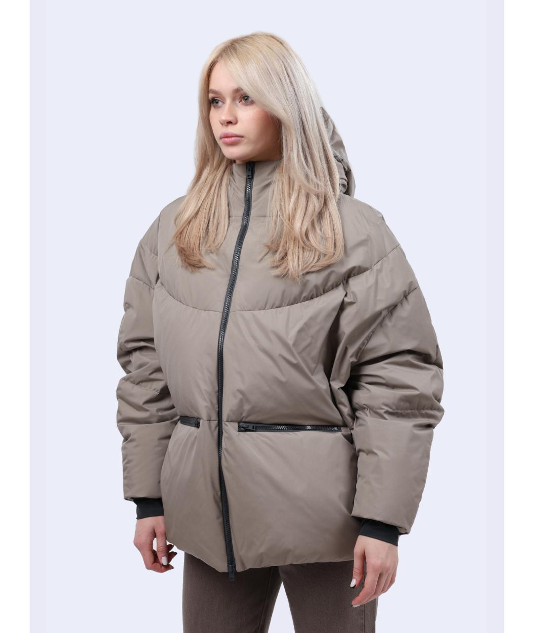 HERNO Серый полиамидовый пуховик, фото 3