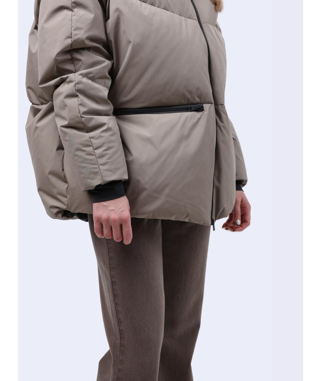 HERNO Серый полиамидовый пуховик, фото 4