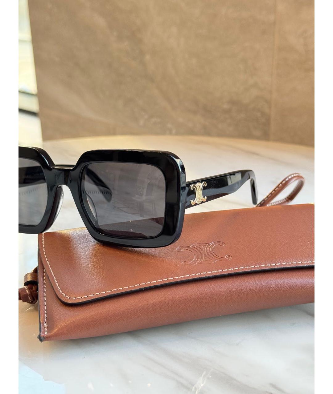 CELINE Черные пластиковые солнцезащитные очки, фото 2