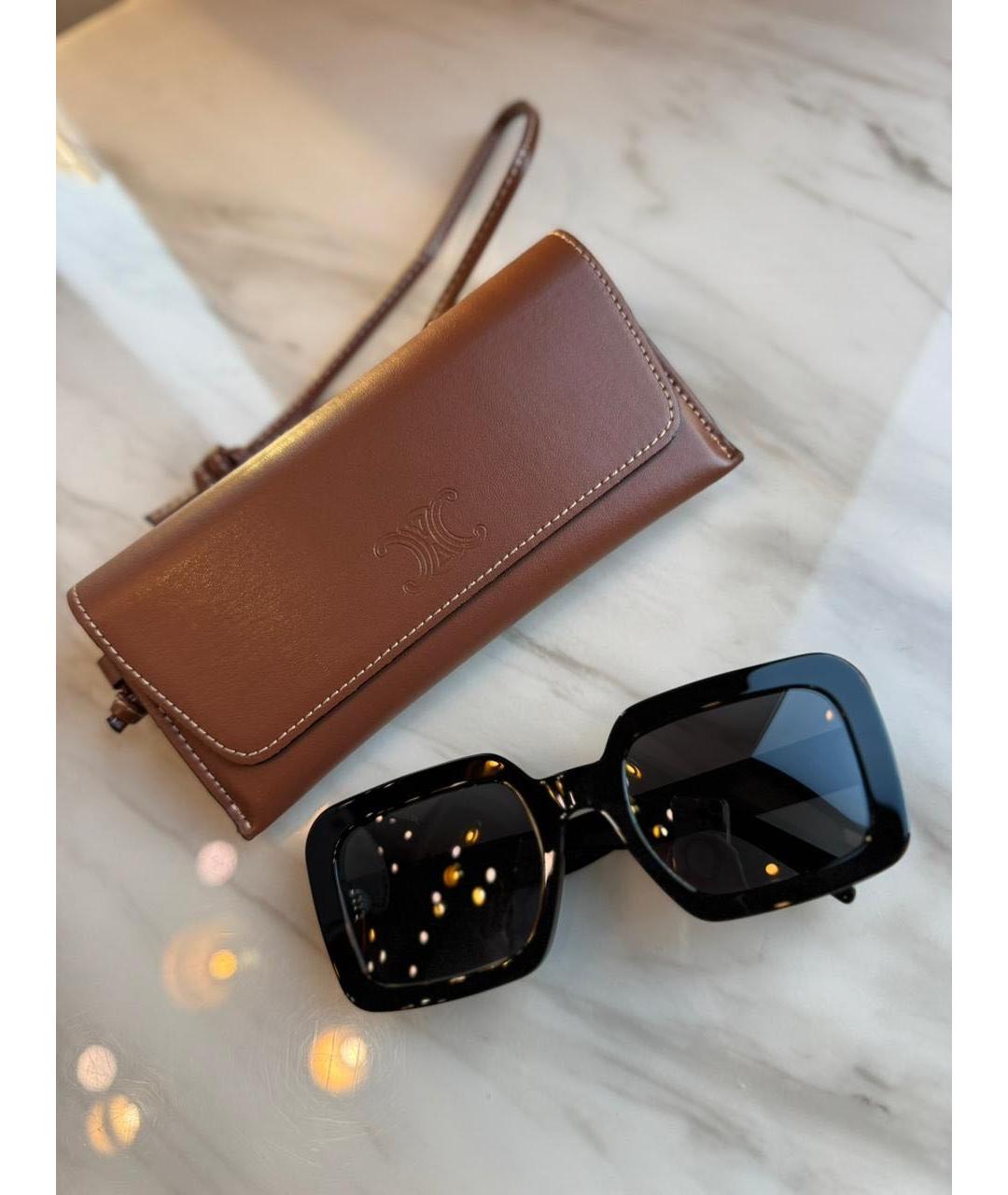 CELINE Черные пластиковые солнцезащитные очки, фото 5