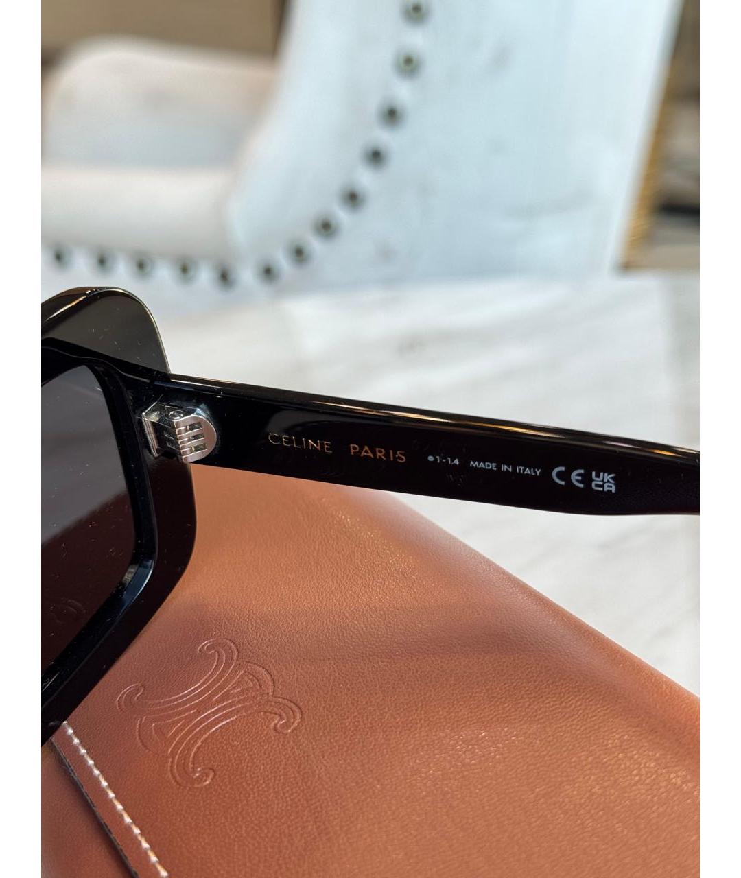 CELINE Черные пластиковые солнцезащитные очки, фото 8