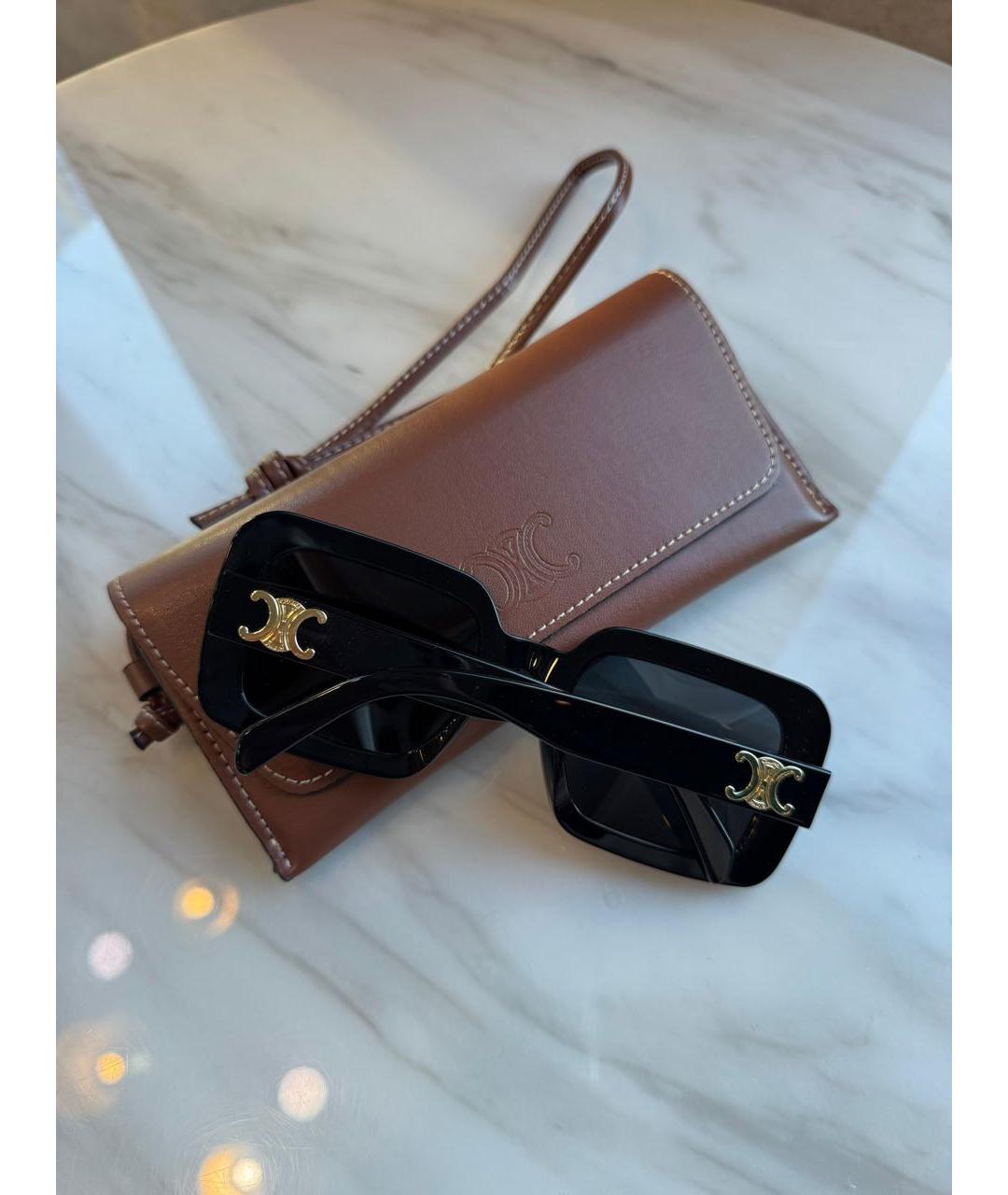 CELINE Черные пластиковые солнцезащитные очки, фото 4