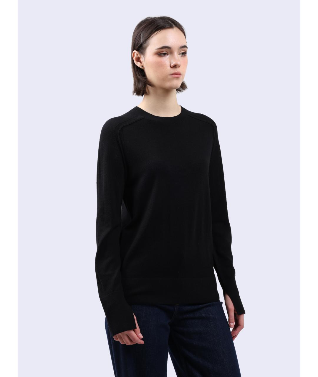 CALVIN KLEIN Черный шерстяной джемпер / свитер, фото 3