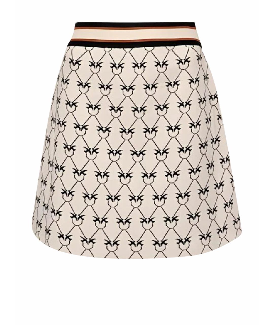 PINKO Белая вискозная юбка мини, фото 1