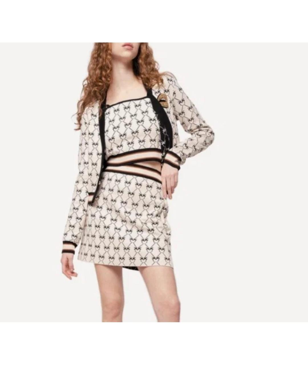 PINKO Белая вискозная юбка мини, фото 2