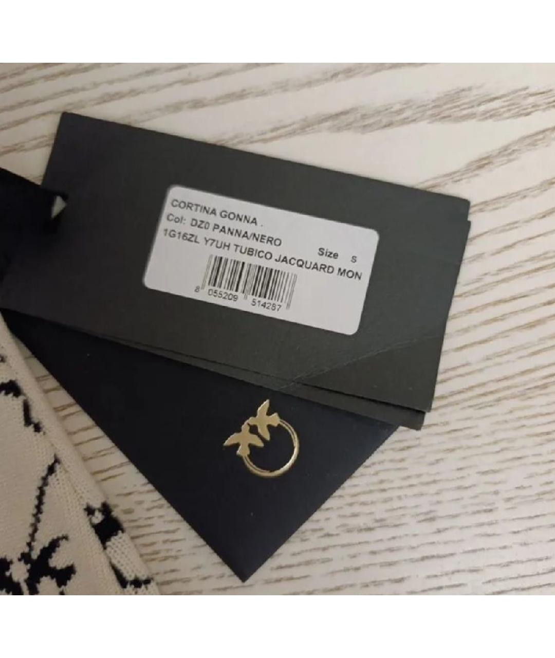 PINKO Белая вискозная юбка мини, фото 3