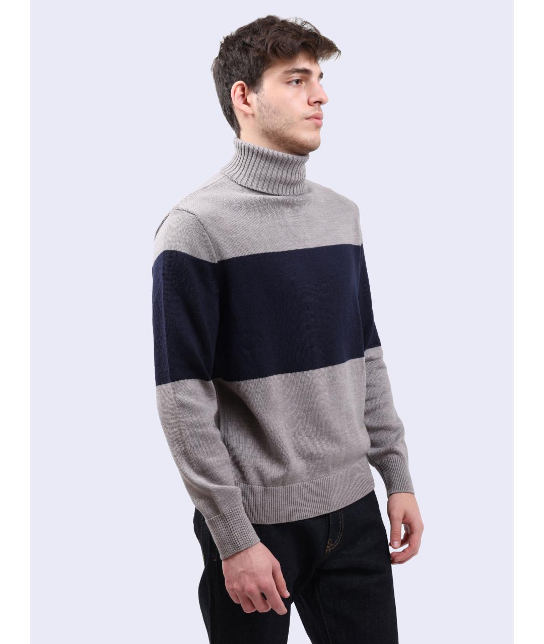 ARMANI EXCHANGE Серый хлопковый джемпер / свитер, фото 3