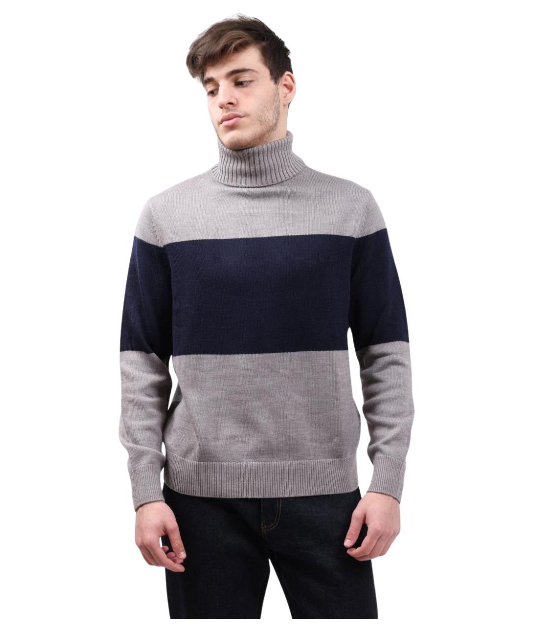 ARMANI EXCHANGE Серый хлопковый джемпер / свитер, фото 1