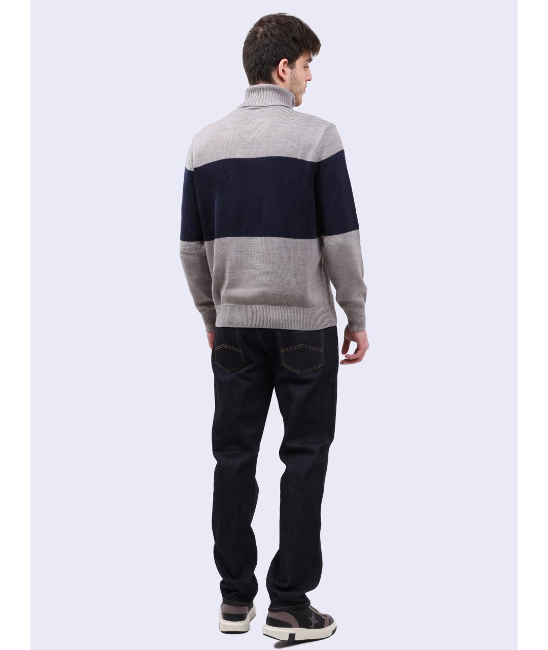 ARMANI EXCHANGE Серый хлопковый джемпер / свитер, фото 4