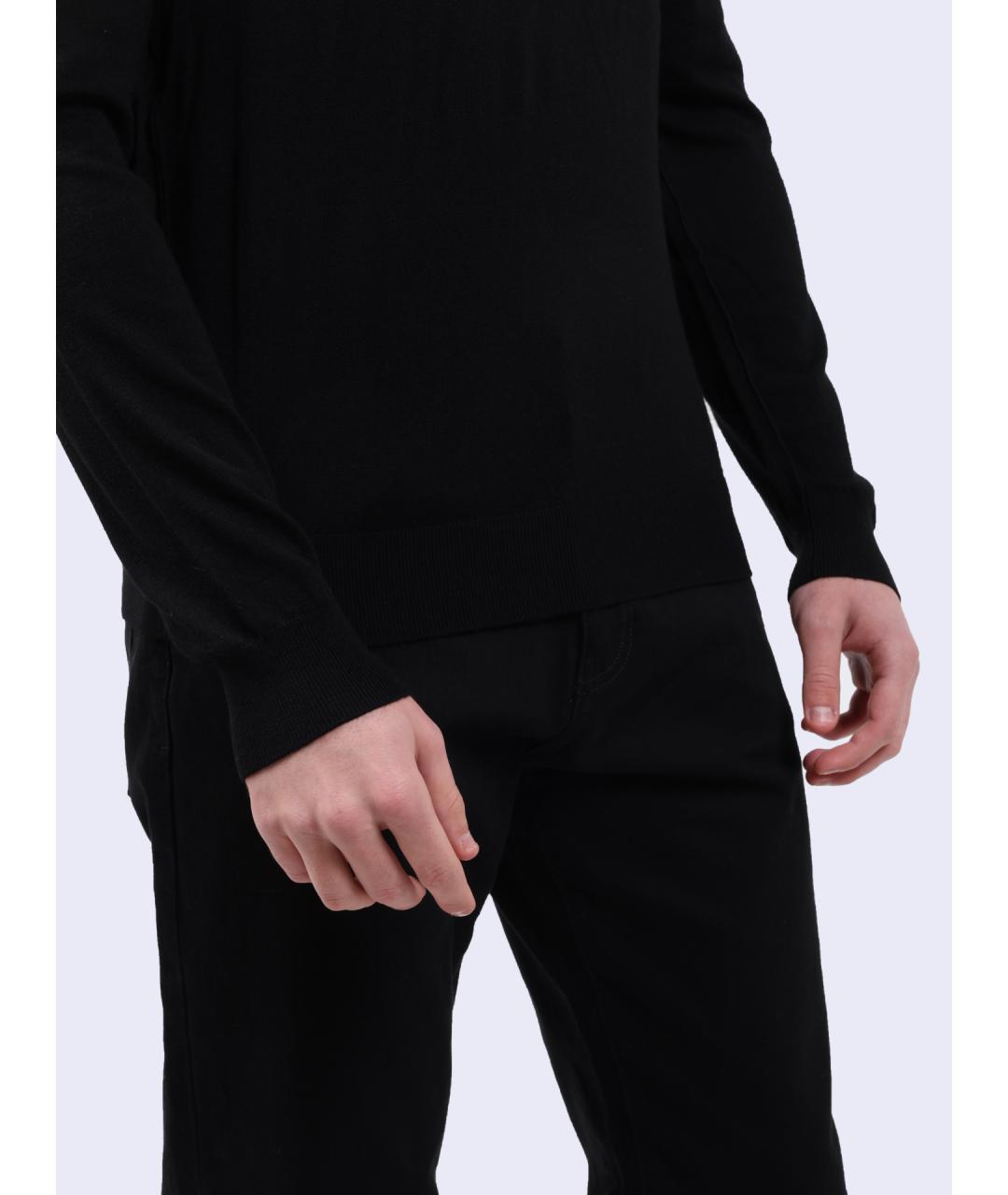 ARMANI EXCHANGE Черный шерстяной джемпер / свитер, фото 4