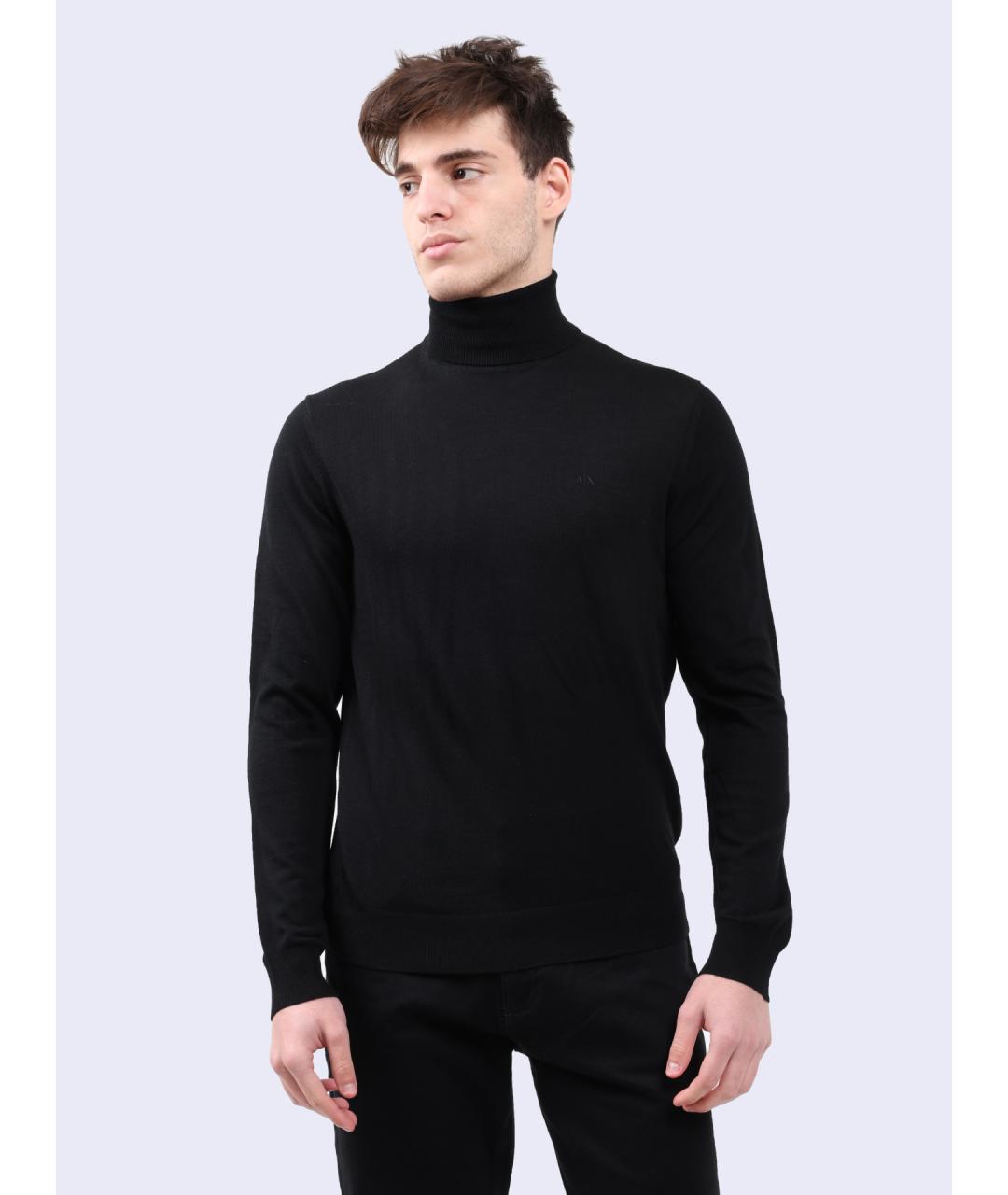 ARMANI EXCHANGE Черный шерстяной джемпер / свитер, фото 6