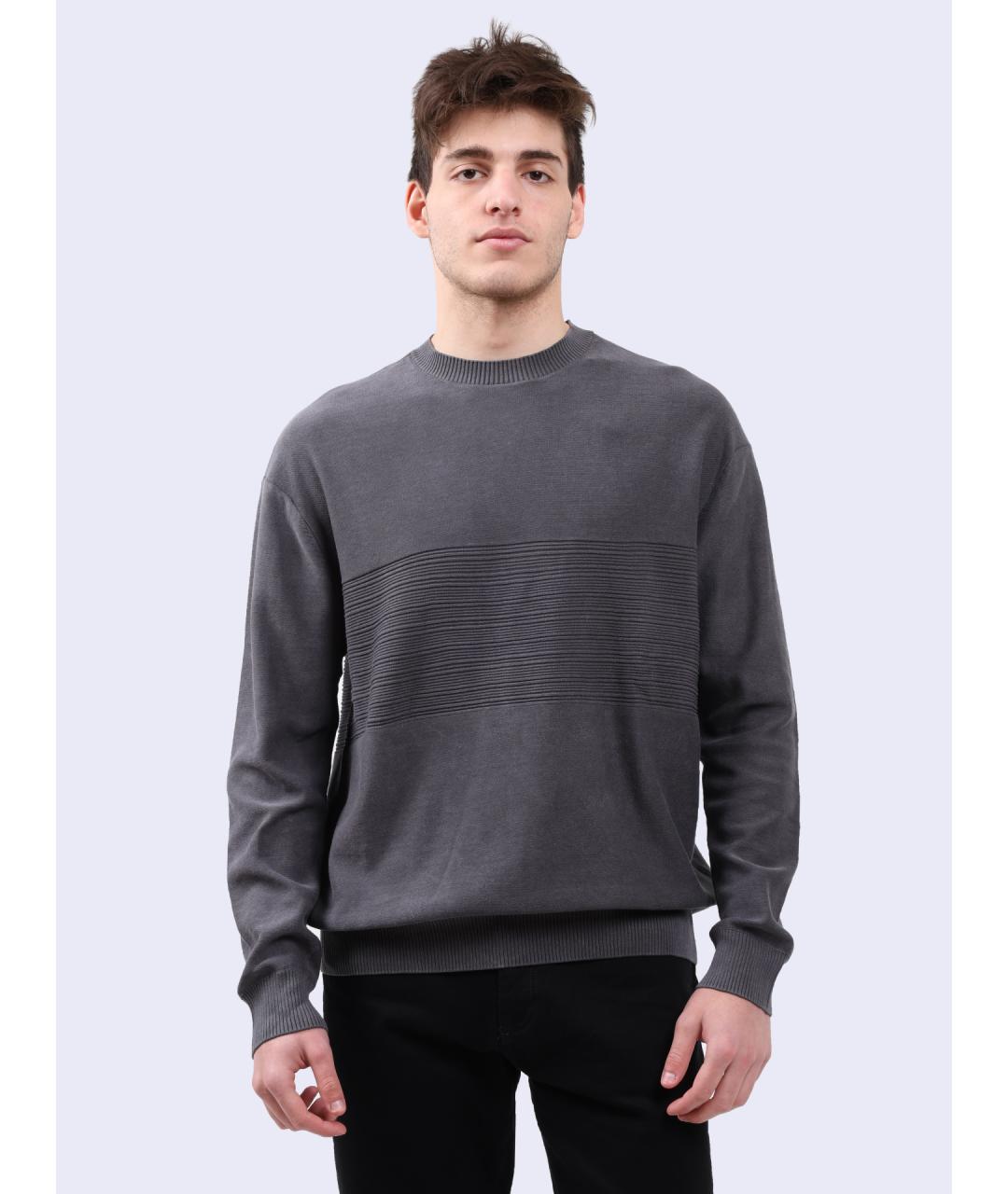 ARMANI EXCHANGE Серый хлопковый джемпер / свитер, фото 6