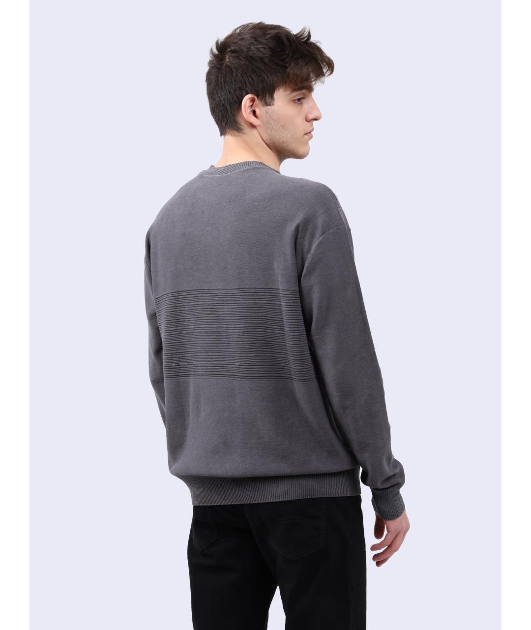 ARMANI EXCHANGE Серый хлопковый джемпер / свитер, фото 5