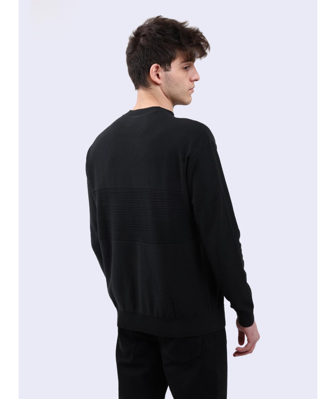 ARMANI EXCHANGE Черный хлопковый джемпер / свитер, фото 5