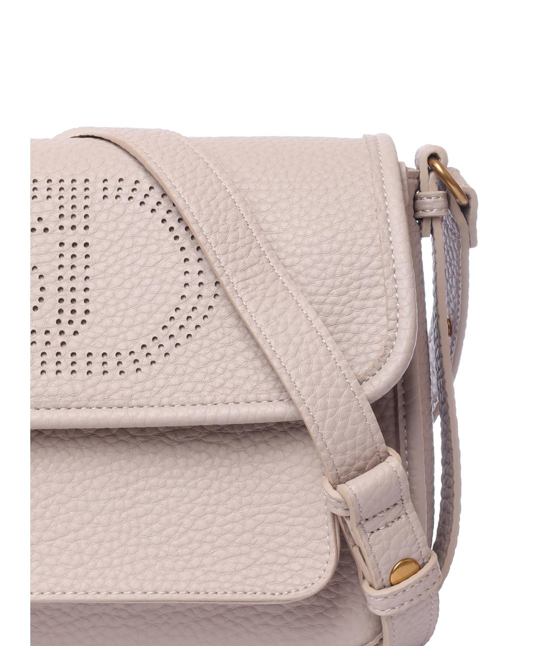 LIU JO Бежевая сумка через плечо из искусственной кожи, фото 4