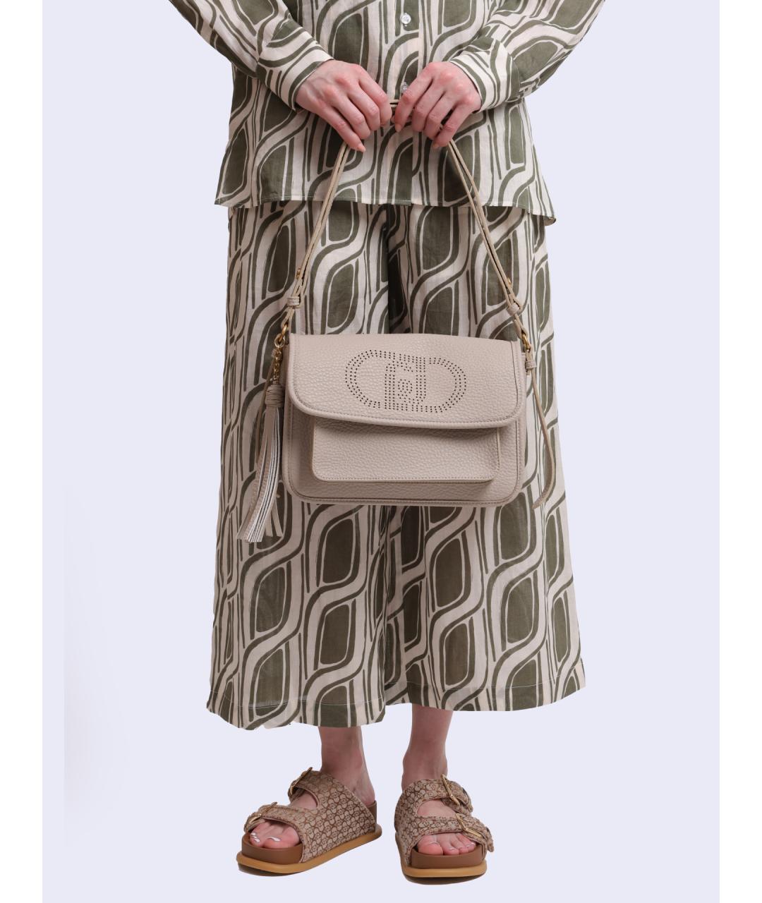 LIU JO Бежевая сумка через плечо из искусственной кожи, фото 2