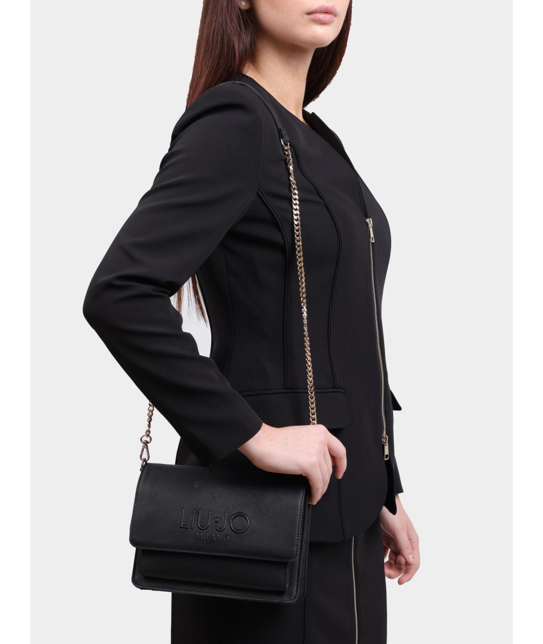 LIU JO Черная сумка через плечо, фото 4