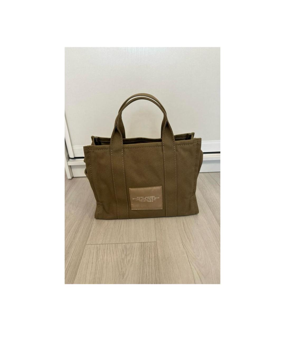 MARC JACOBS Хаки тканевая сумка тоут, фото 2