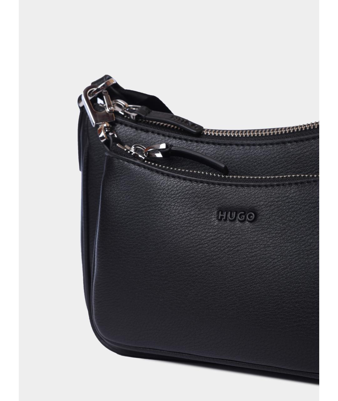 HUGO Черная сумка через плечо, фото 4
