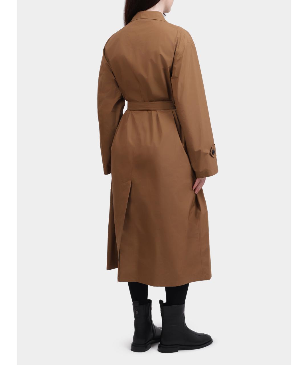 HERNO Коричневый полиэстеровый тренч/плащ, фото 4
