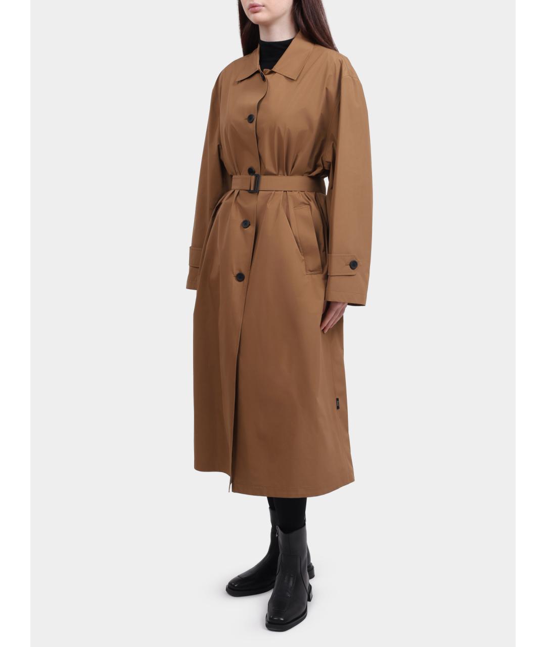 HERNO Коричневый полиэстеровый тренч/плащ, фото 3
