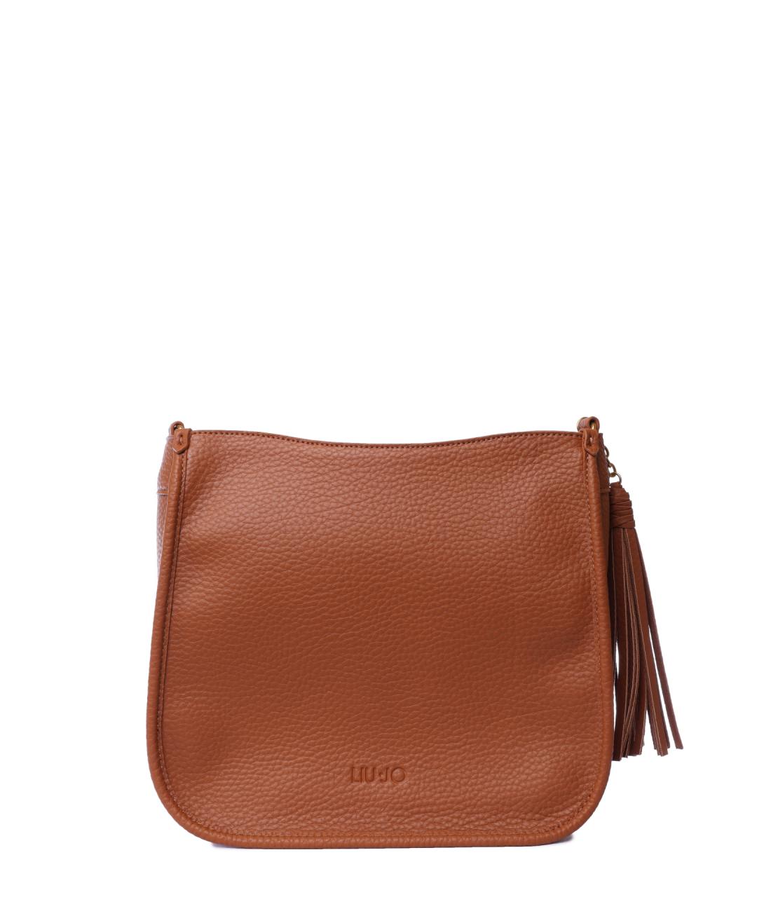 LIU JO Коричневая сумка через плечо из искусственной кожи, фото 4