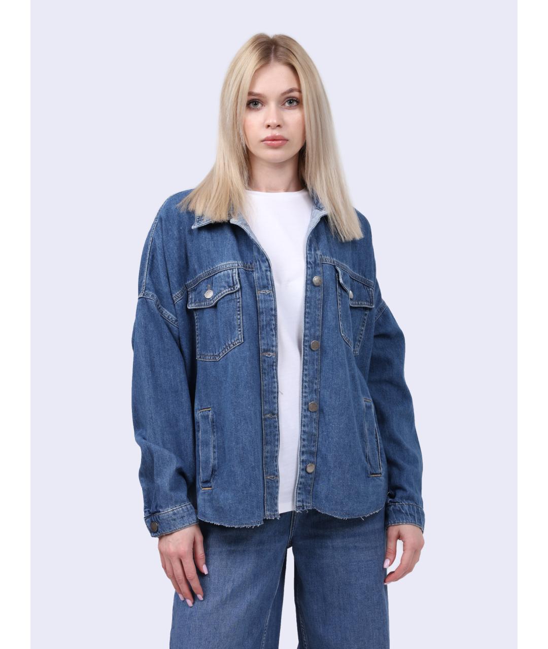 LIU JO Синяя деним куртка, фото 2