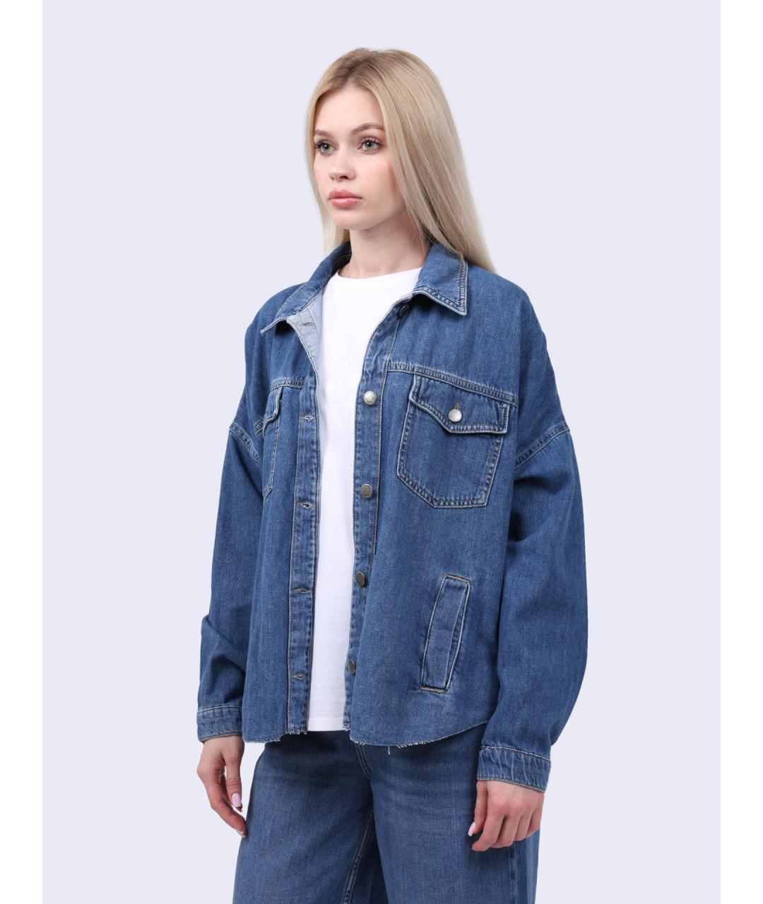 LIU JO Синяя деним куртка, фото 3
