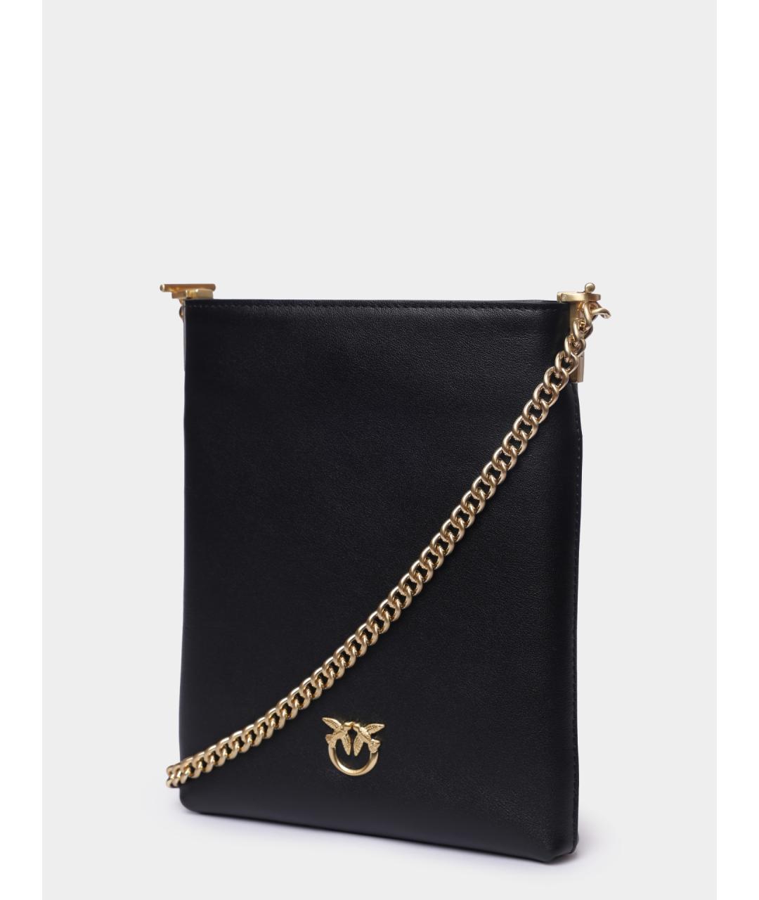 PINKO Черная кожаная сумка через плечо, фото 2