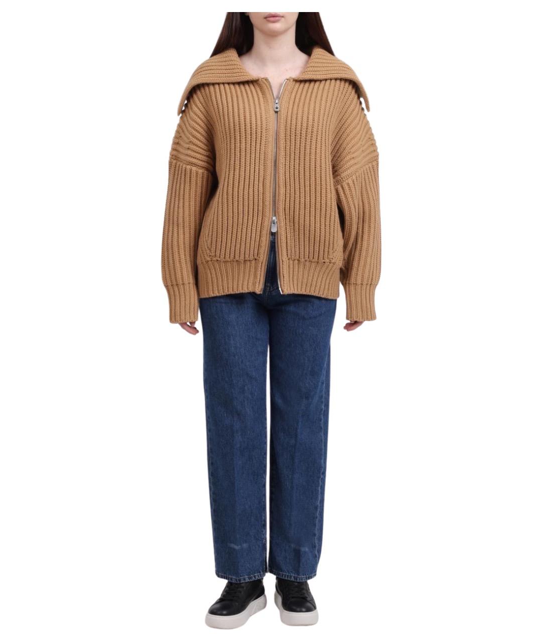 PINKO Горчичный шерстяной джемпер / свитер, фото 1