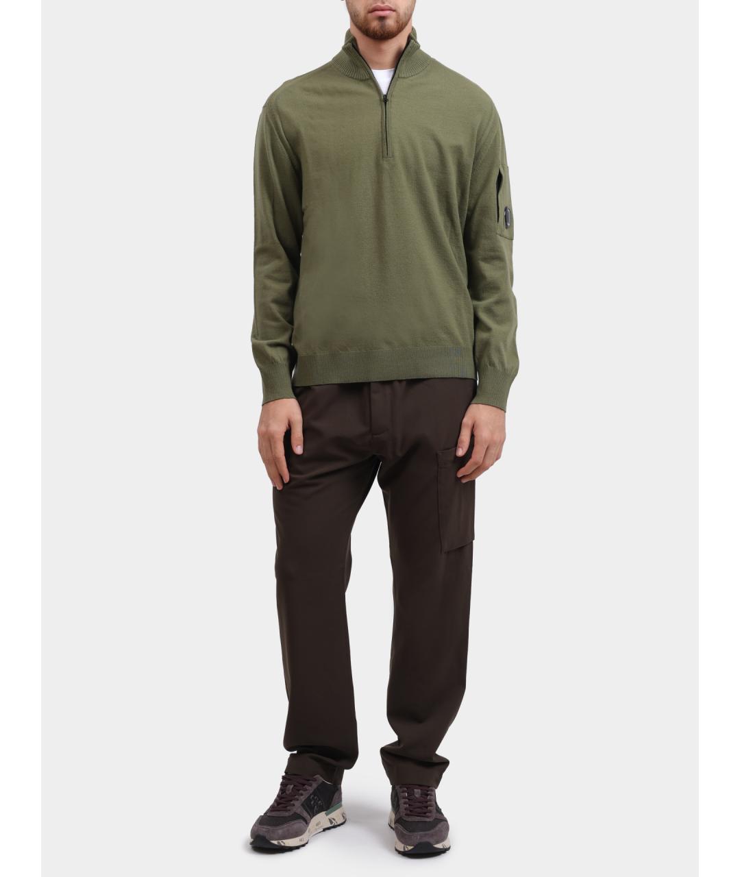 CP COMPANY Зеленый шерстяной джемпер / свитер, фото 2