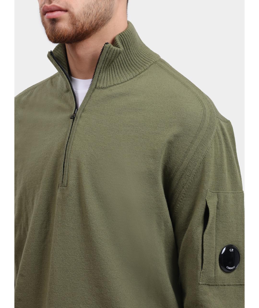 CP COMPANY Зеленый шерстяной джемпер / свитер, фото 4
