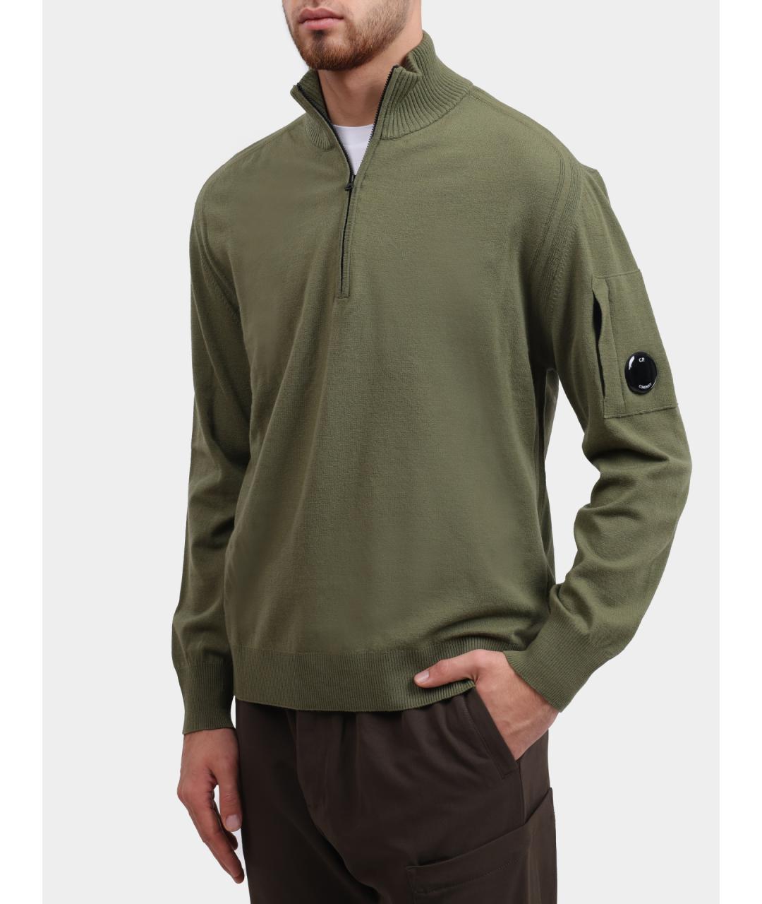 CP COMPANY Зеленый шерстяной джемпер / свитер, фото 3