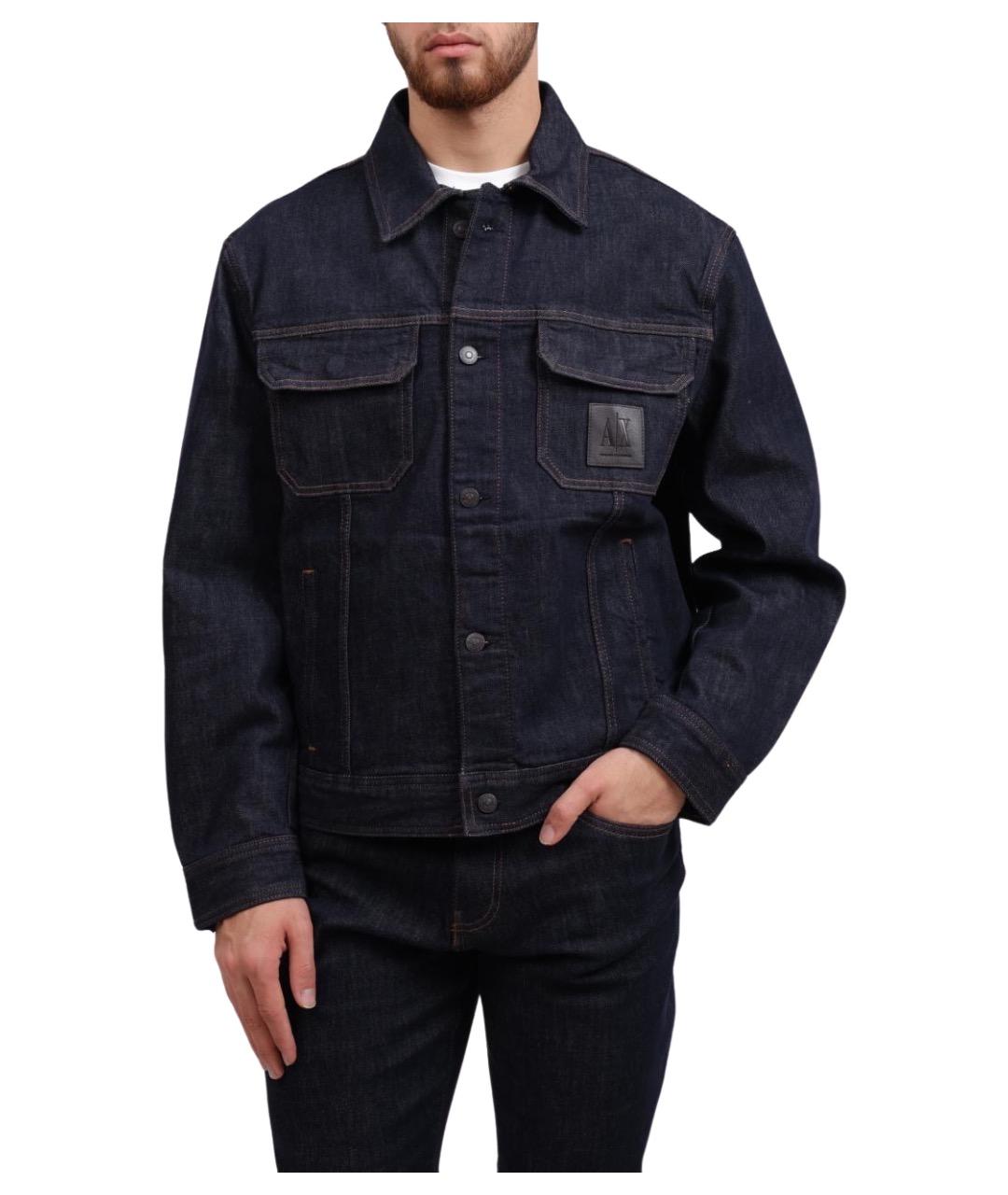 ARMANI EXCHANGE Синяя хлопковая куртка, фото 1