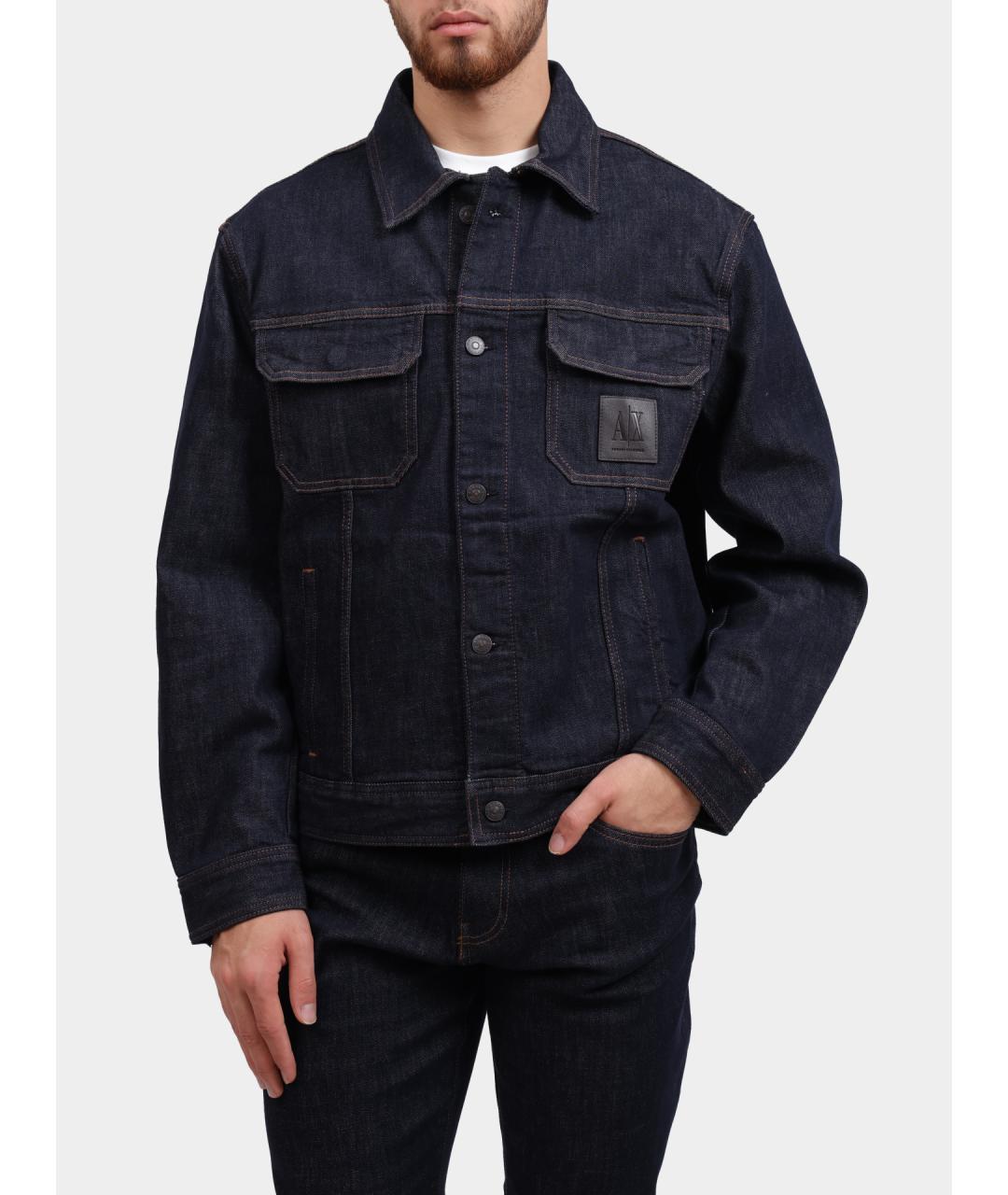 ARMANI EXCHANGE Синяя хлопковая куртка, фото 5