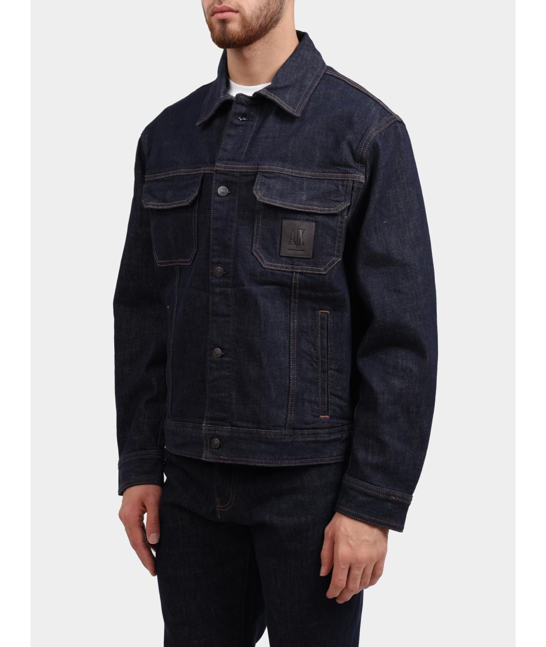 ARMANI EXCHANGE Синяя хлопковая куртка, фото 3
