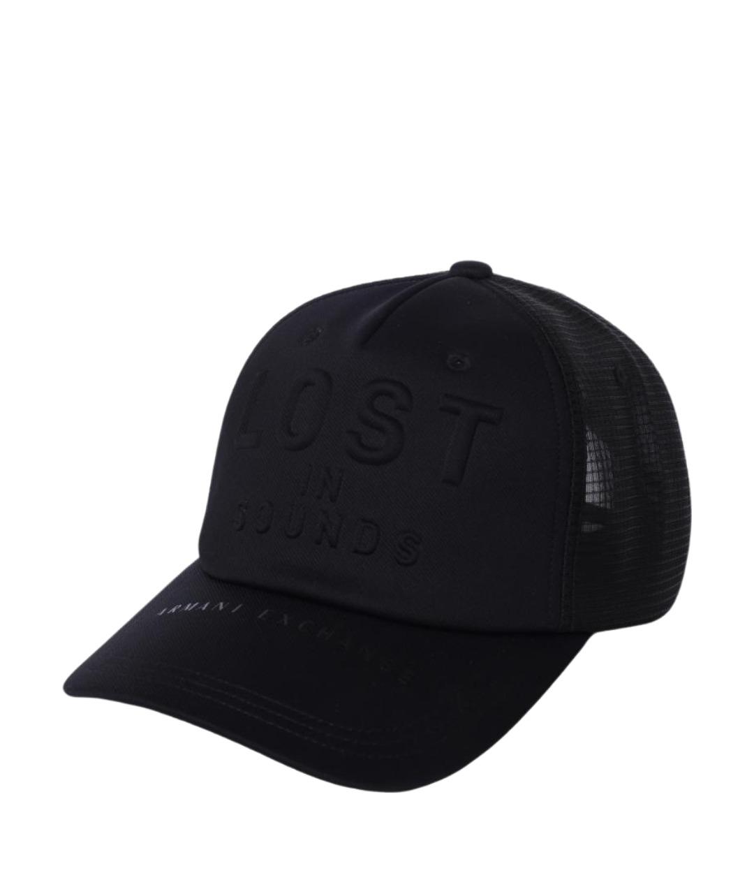 ARMANI EXCHANGE Черная синтетическая кепка/бейсболка, фото 1