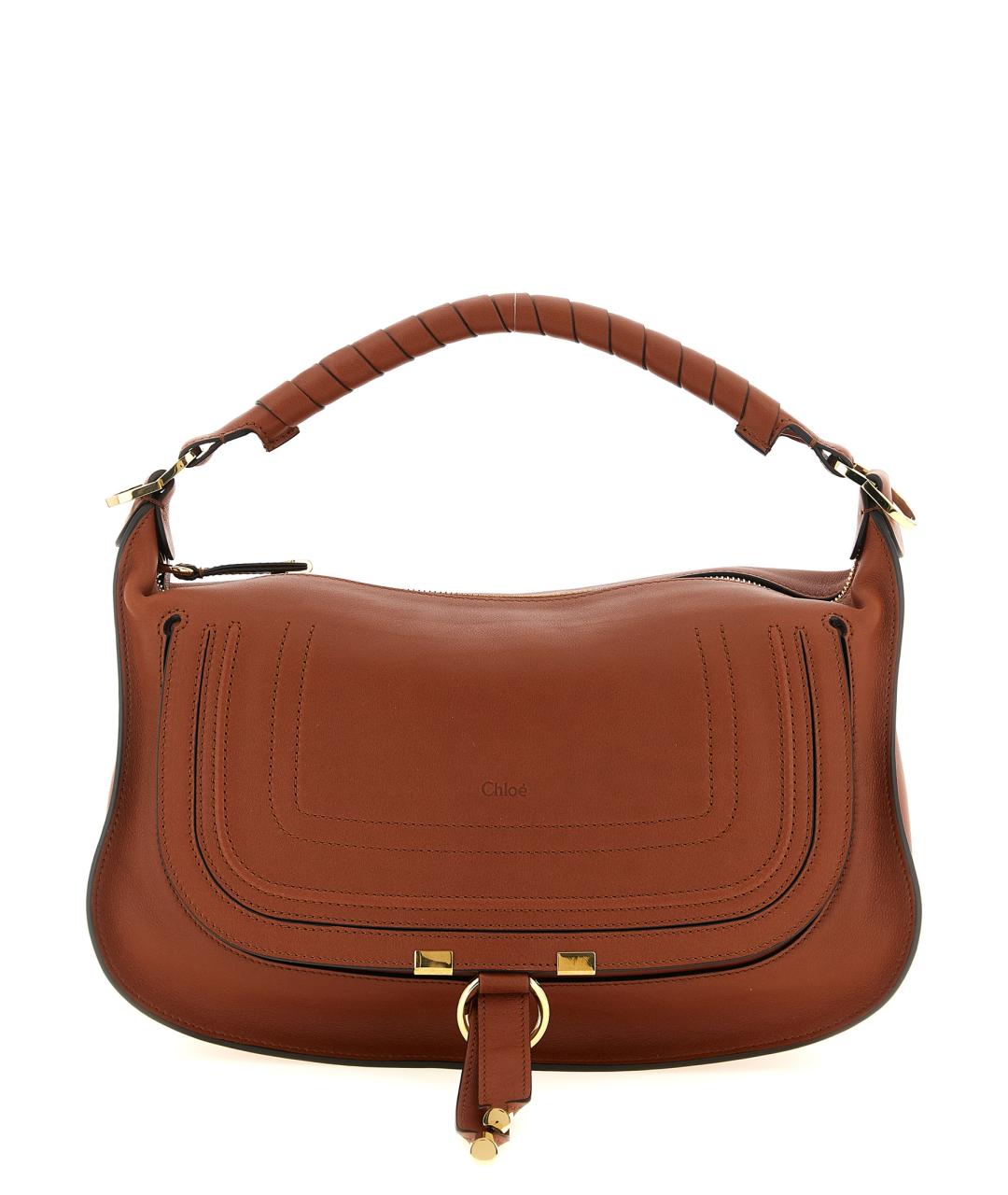 CHLOE Коричневая кожаная сумка через плечо, фото 1